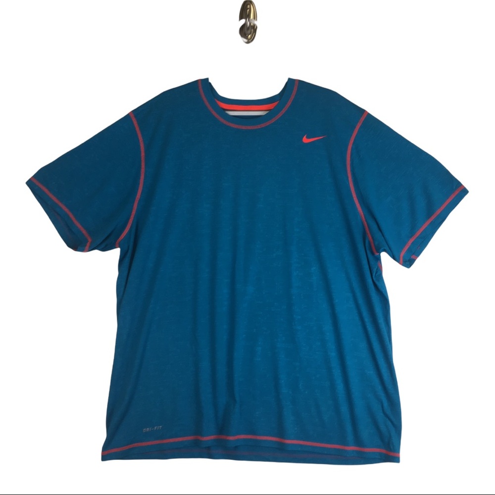 Nike DRI FIT Men Short Sleeve Athletic Performance Training Active Tee Size XXL